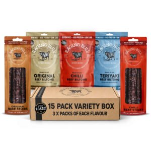 Raging Bull Biltong & Droewors Variety Box 15 Bags