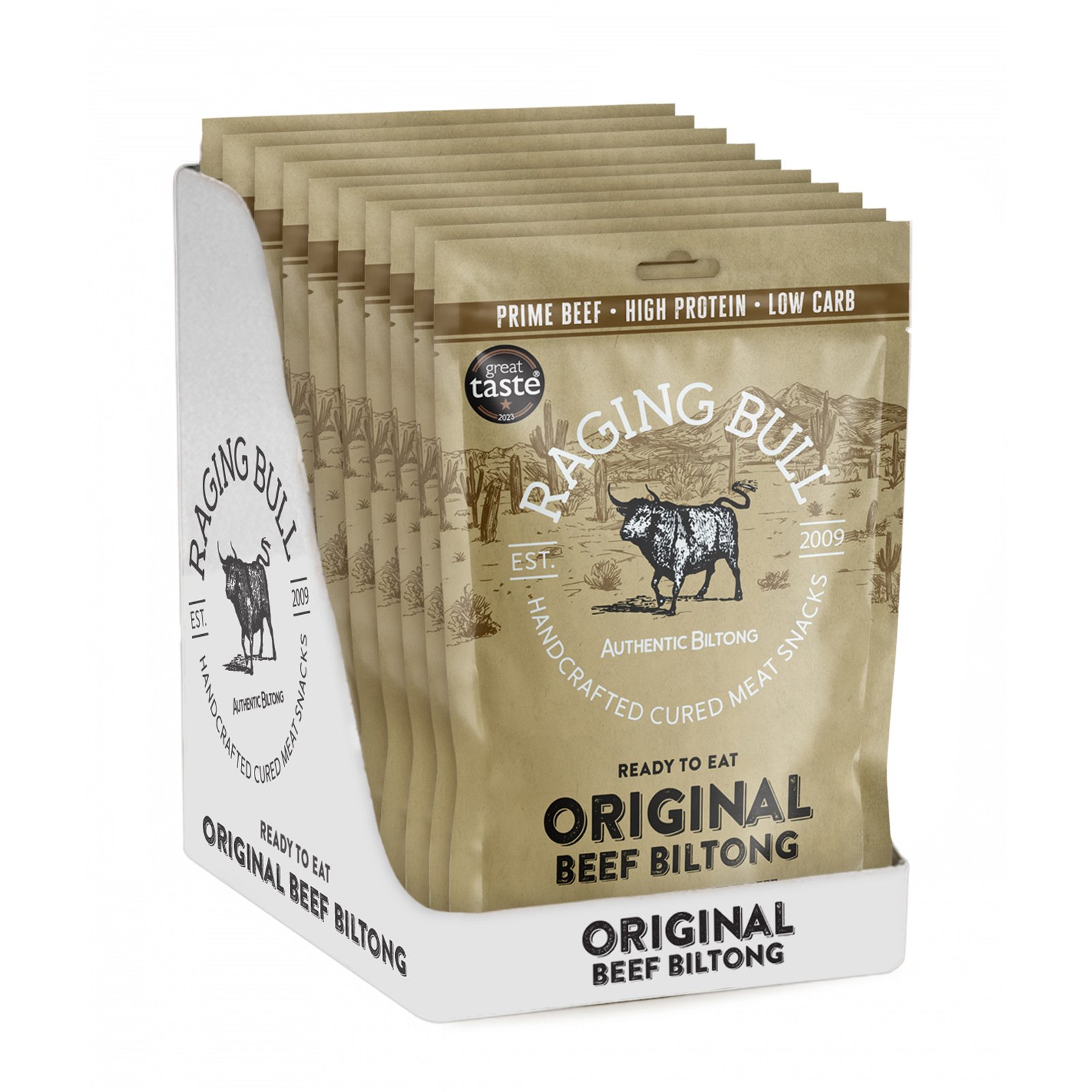 Raging Bull Original Biltong Snack Packs 10 x 28g