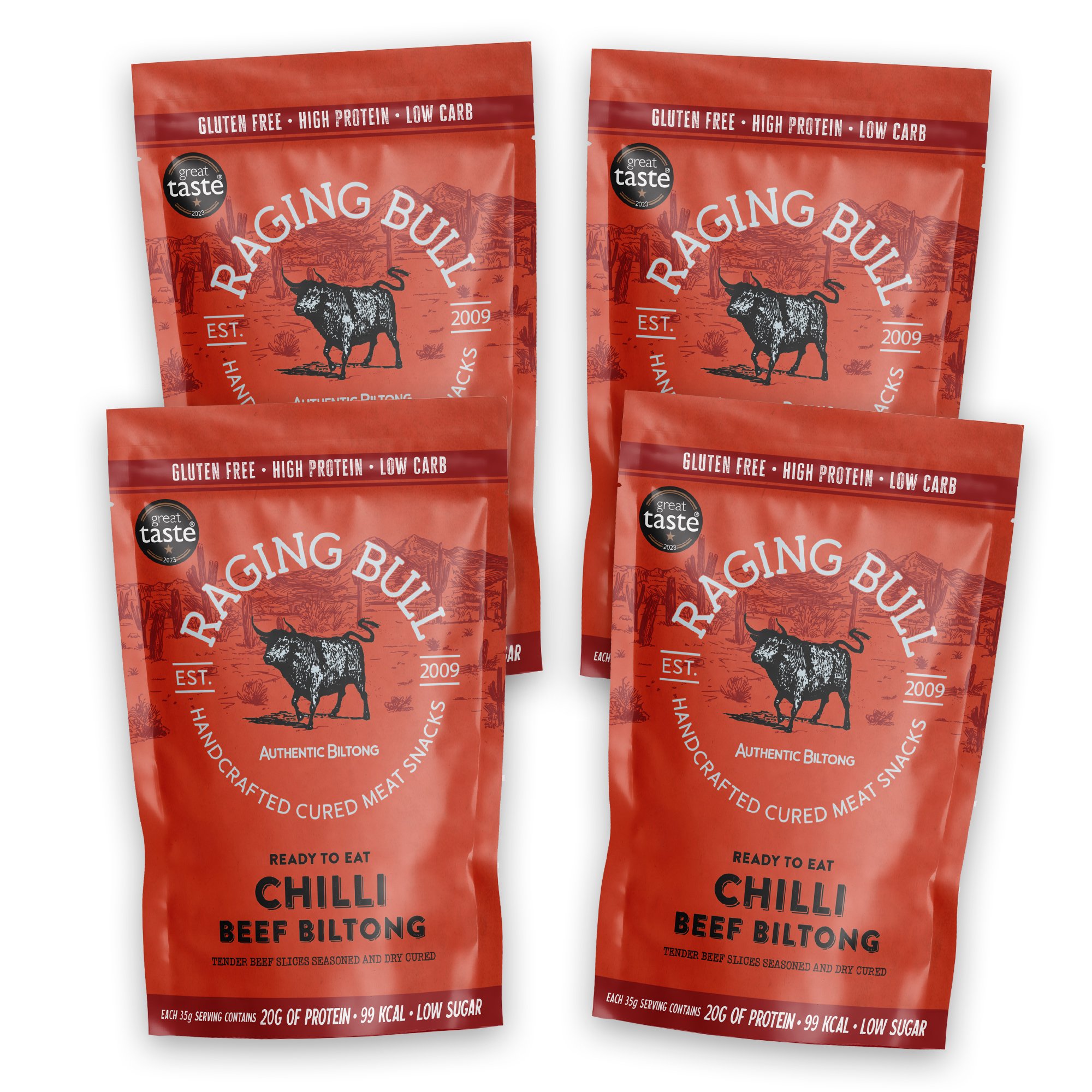 Raging Bull Chilli Beef Biltong 1kg